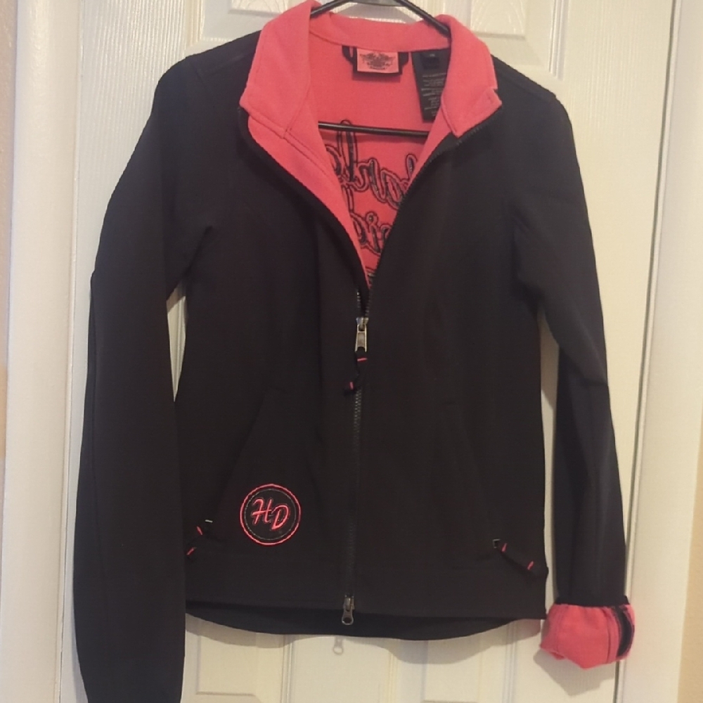 Stylish Black and Pink Women's Utility Jacket